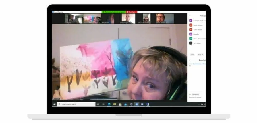 Sharing artwork over zoom