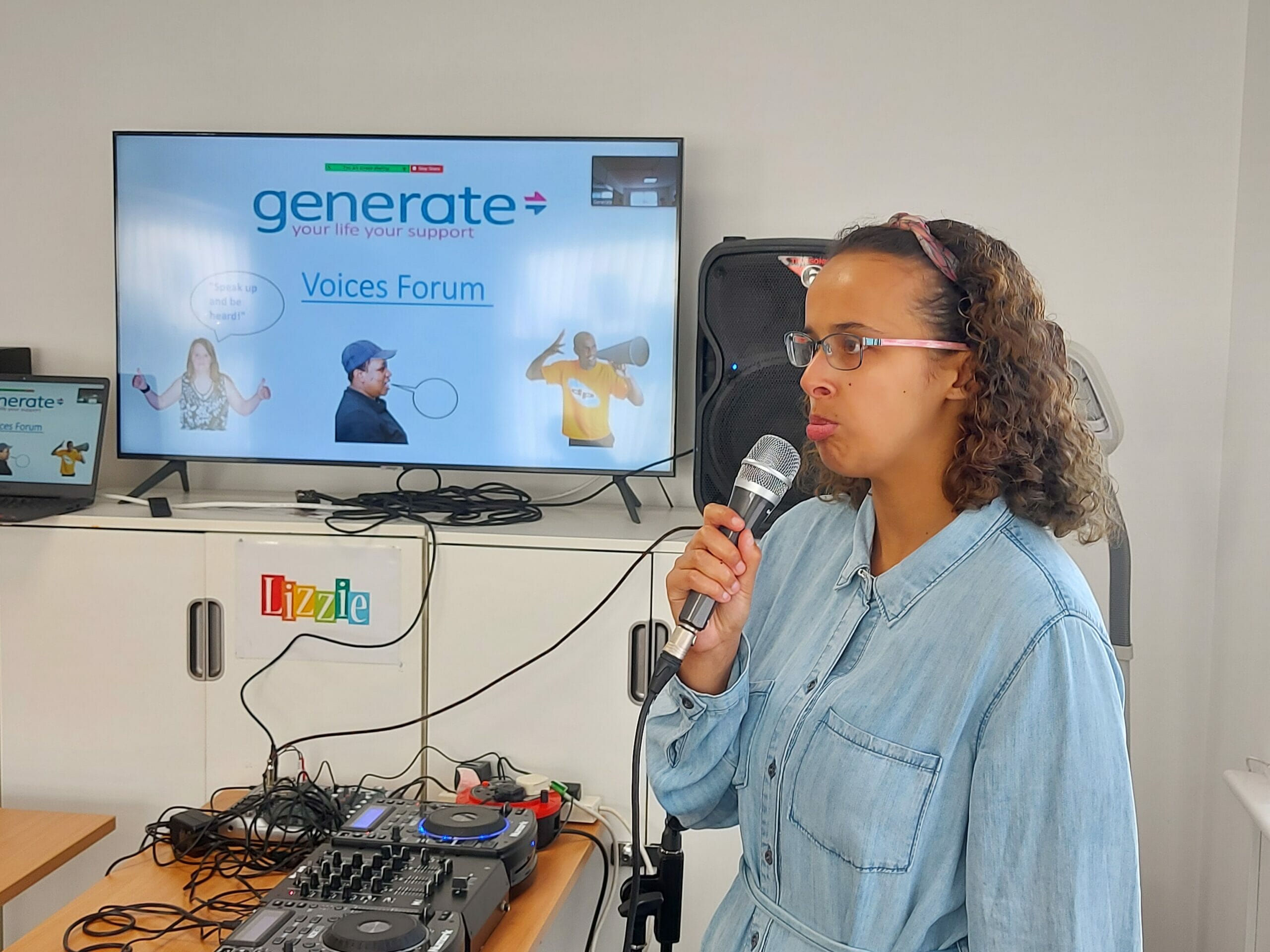 Generate member delivering a presentation