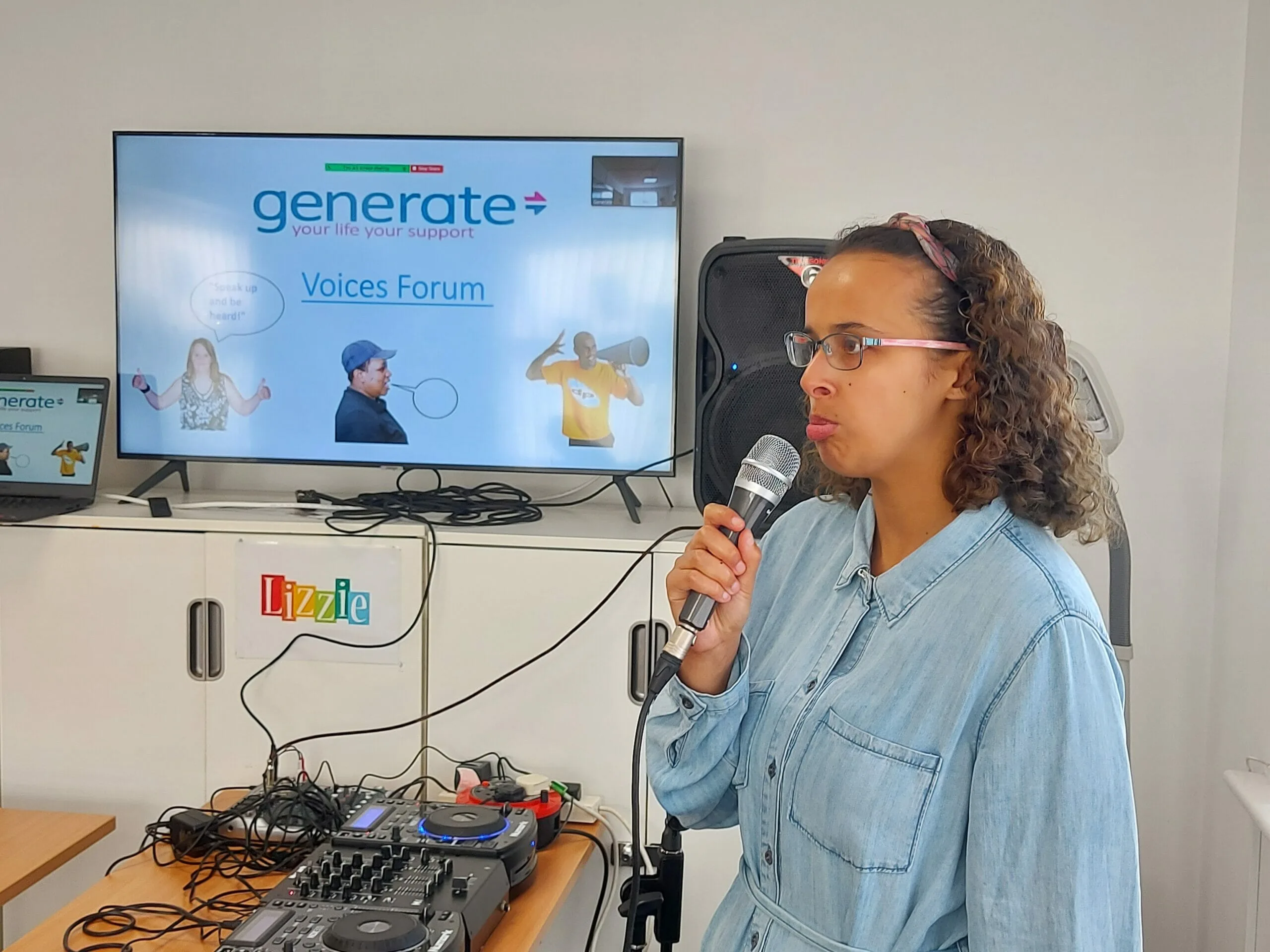 Generate member delivering a presentation