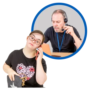 Young person calling a safe line
